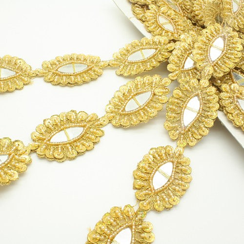GOLD MIRROR SEQUIN TRIM - sarahi.NYC