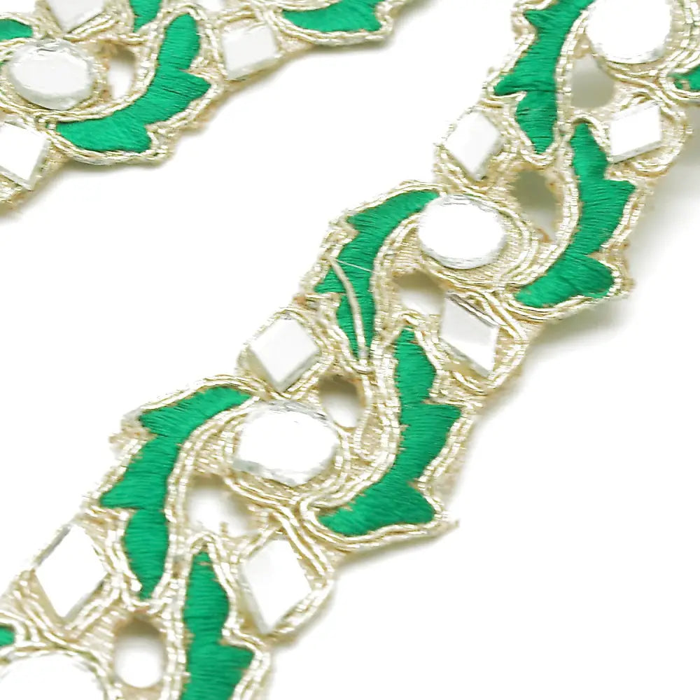 Green Gold Mirror Trim - Sarahi.nyc Fabric Trims