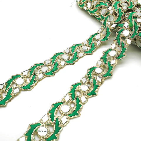 Green Gold Mirror Trim - Sarahi.nyc Fabric Trims