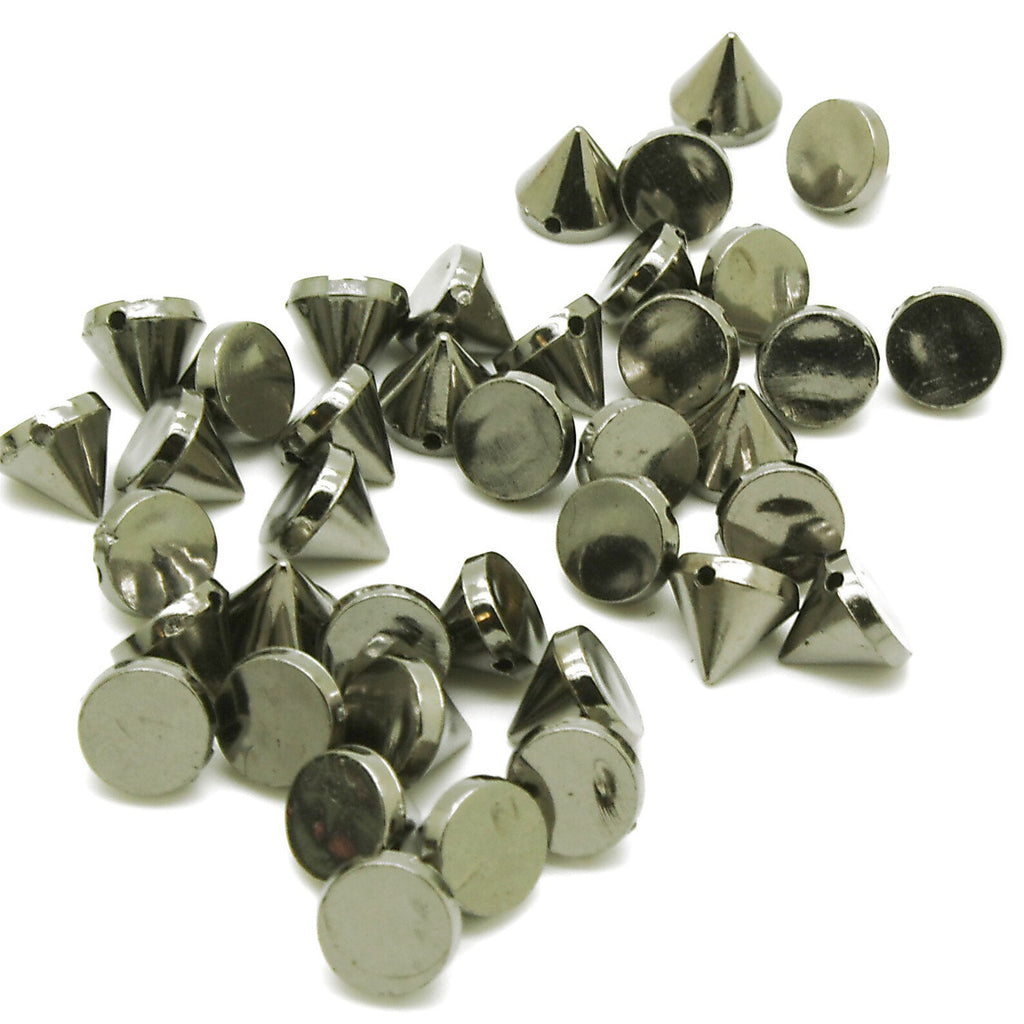 PACK OF 30 - 10mm x 9mm GUNMETAL SEW-ON SPIKES - sarahi.NYC