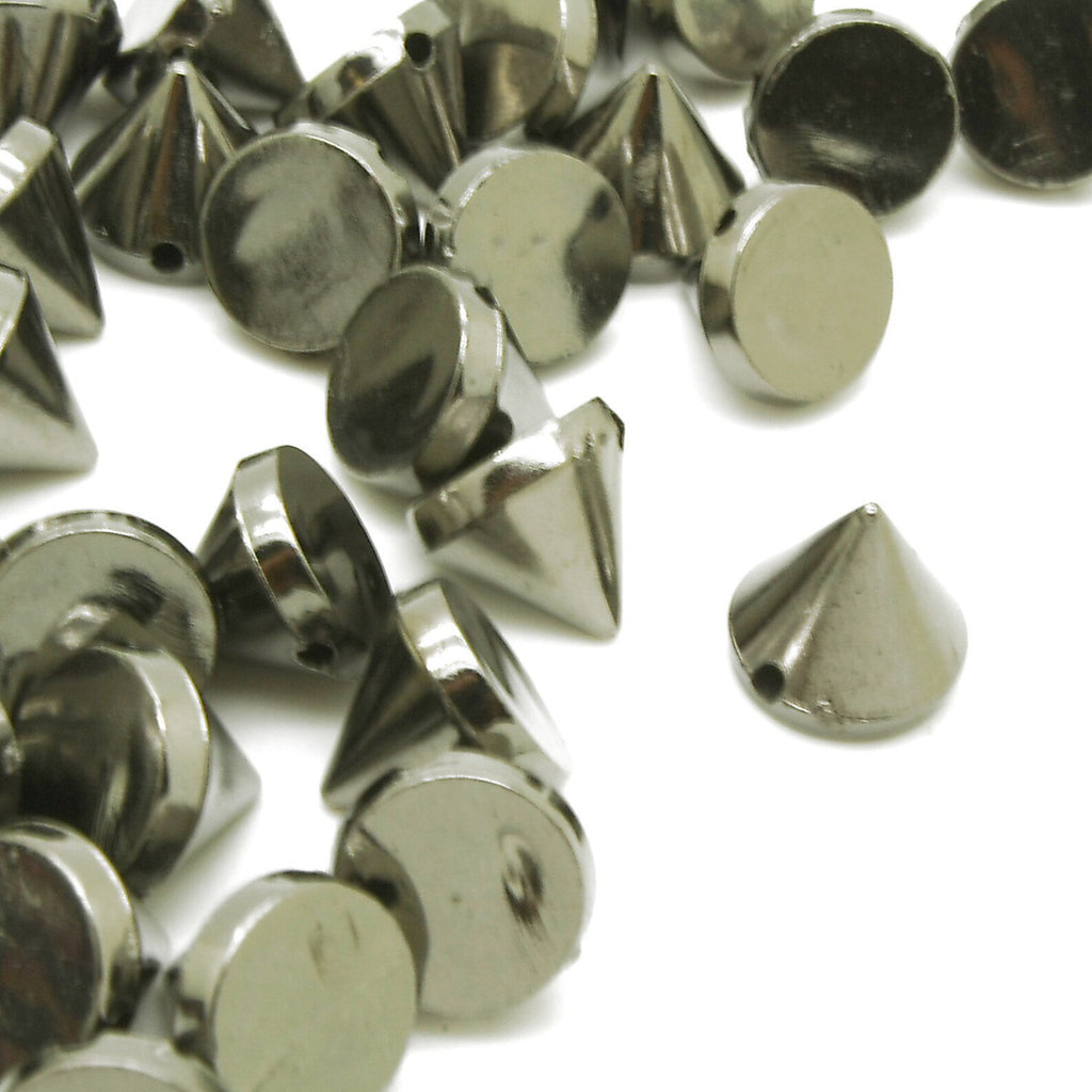 PACK OF 30 - 10mm x 9mm GUNMETAL SEW-ON SPIKES - sarahi.NYC