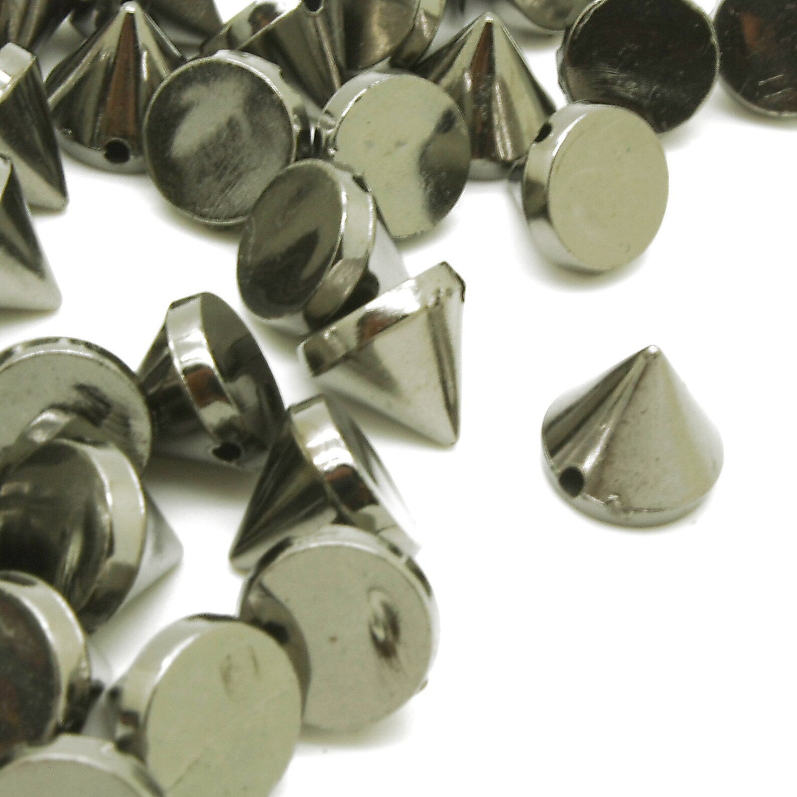 PACK OF 30 - 10mm x 9mm GUNMETAL SEW-ON SPIKES - sarahi.NYC