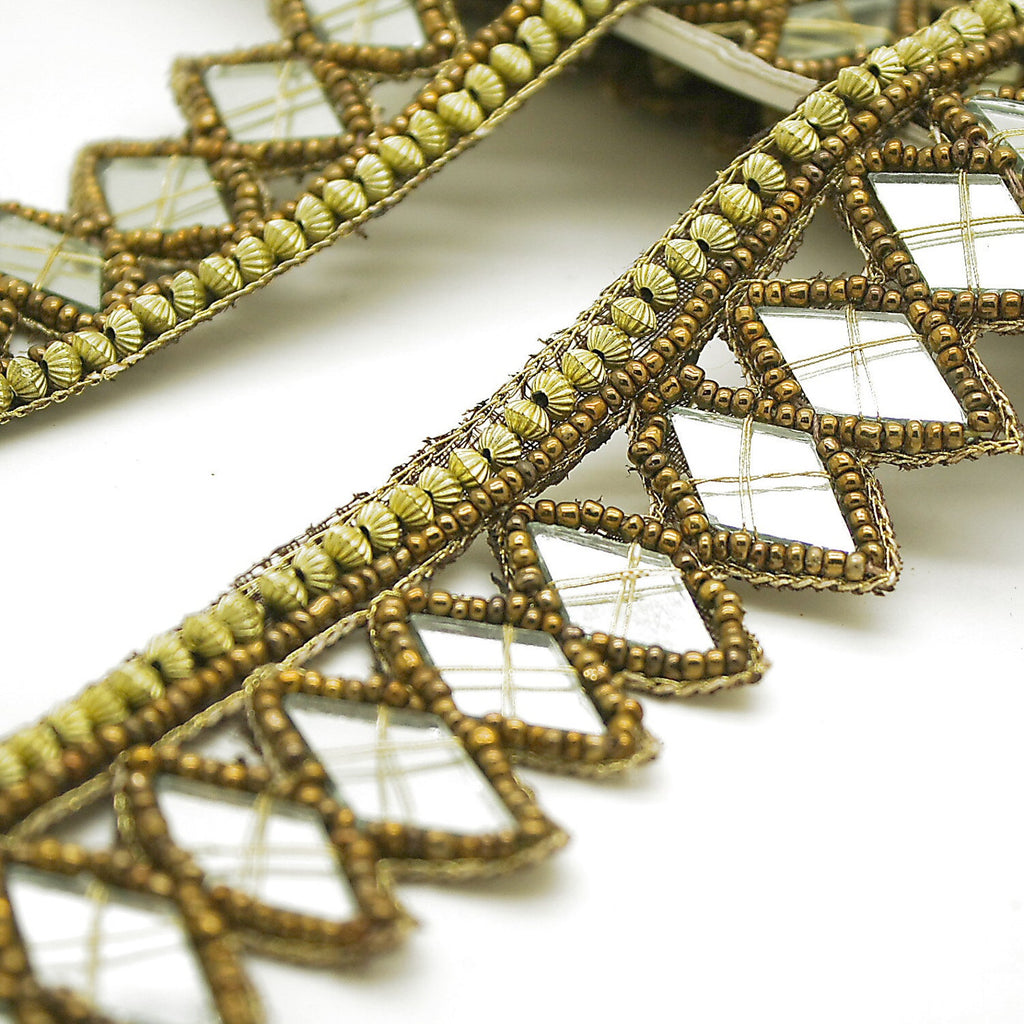 BROWN GOLD MIRROR TRIM - sarahi.NYC
