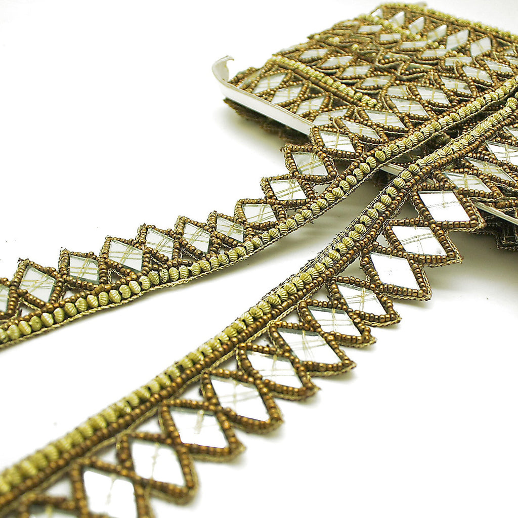 BROWN GOLD MIRROR TRIM - sarahi.NYC