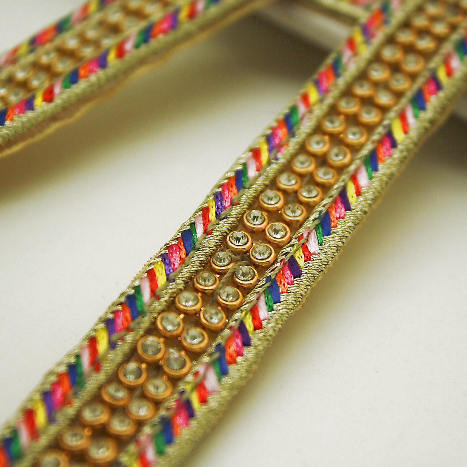 GOLD MULTI CRYSTAL TRIM - sarahi.NYC