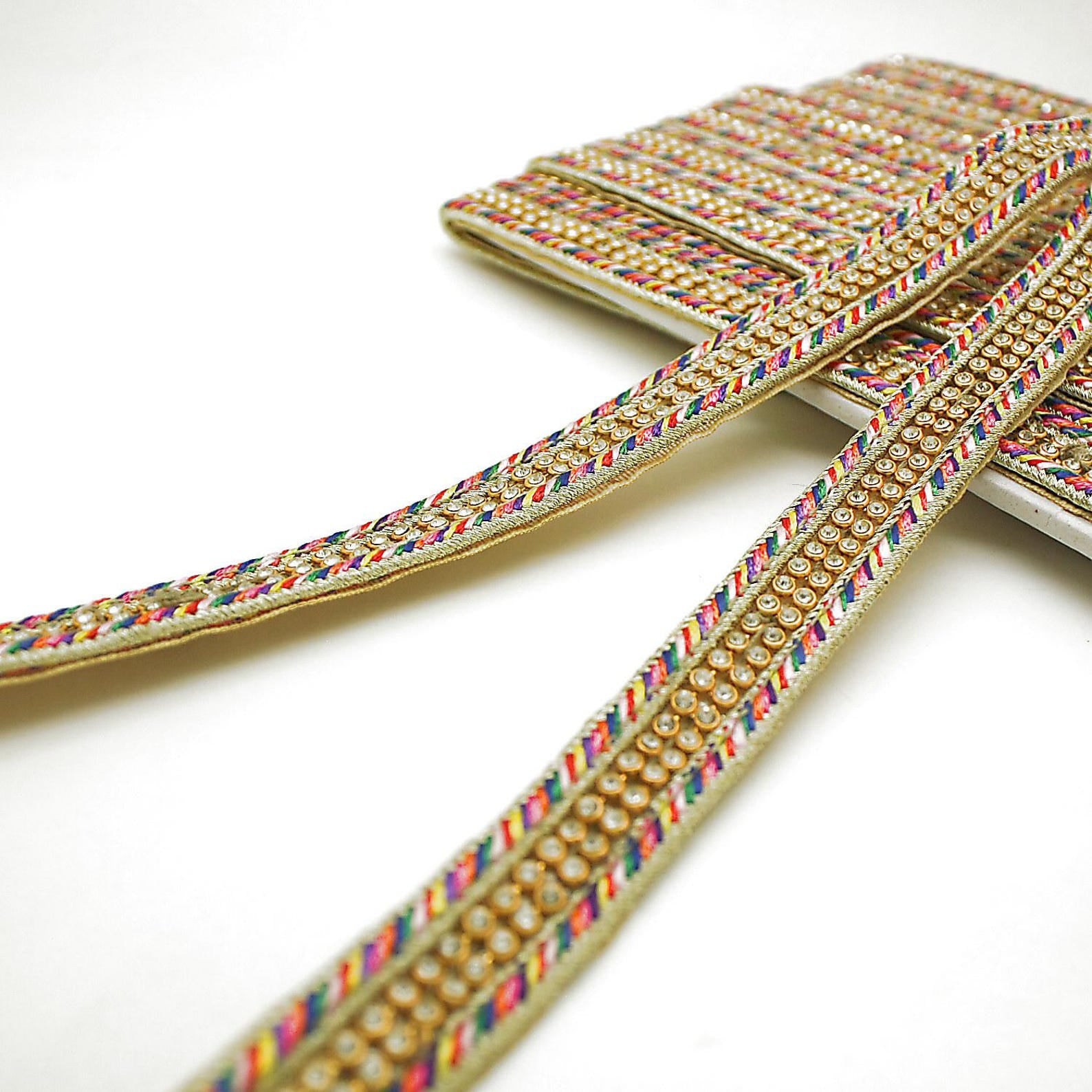 GOLD MULTI CRYSTAL TRIM - sarahi.NYC