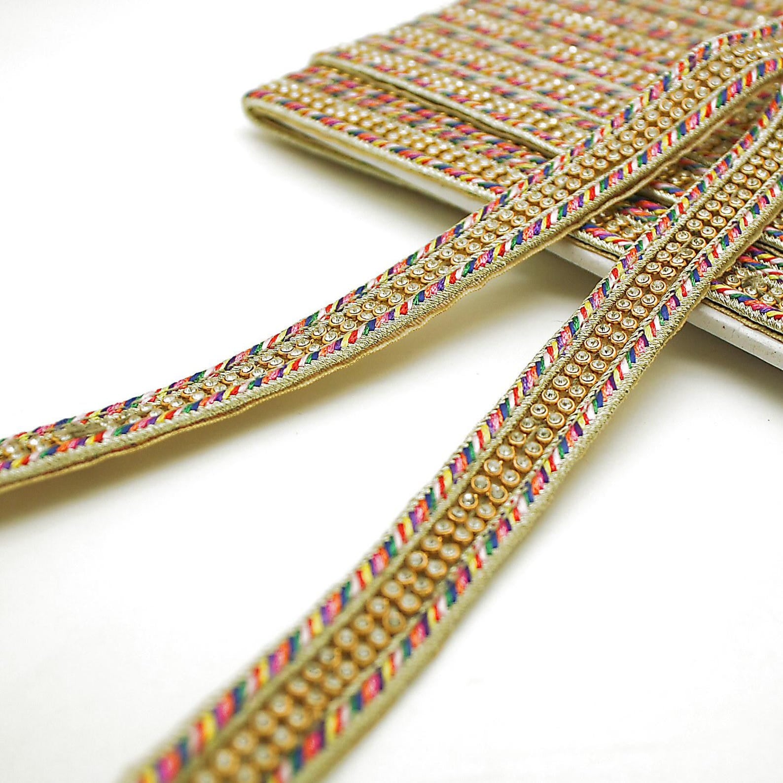 GOLD MULTI CRYSTAL TRIM - sarahi.NYC