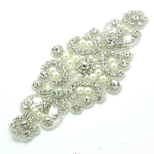 FAUX CRYSTAL PEARL APPLIQUE - sarahi.NYC