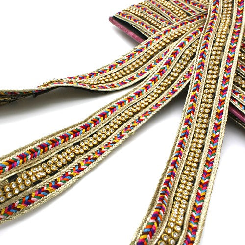 GOLD MULTI RHINESTONE TRIM - sarahi.NYC