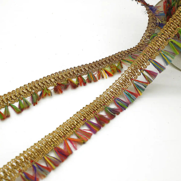 Multicolor Tassel Style Fringe Trim - Sarahi.nyc Fabric Trims