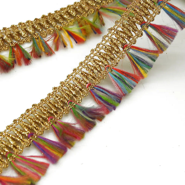 Multicolor Tassel Style Fringe Trim - Sarahi.nyc Fabric Trims