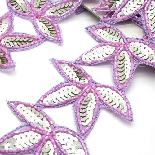 PINK LILAC SEQUIN LEAF TRIM - sarahi.NYC