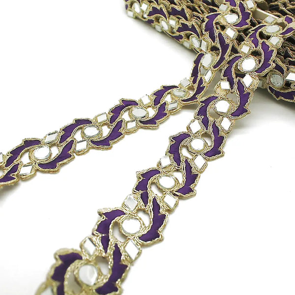 Purple Gold Mirror Trim - Sarahi.nyc Fabric Trims