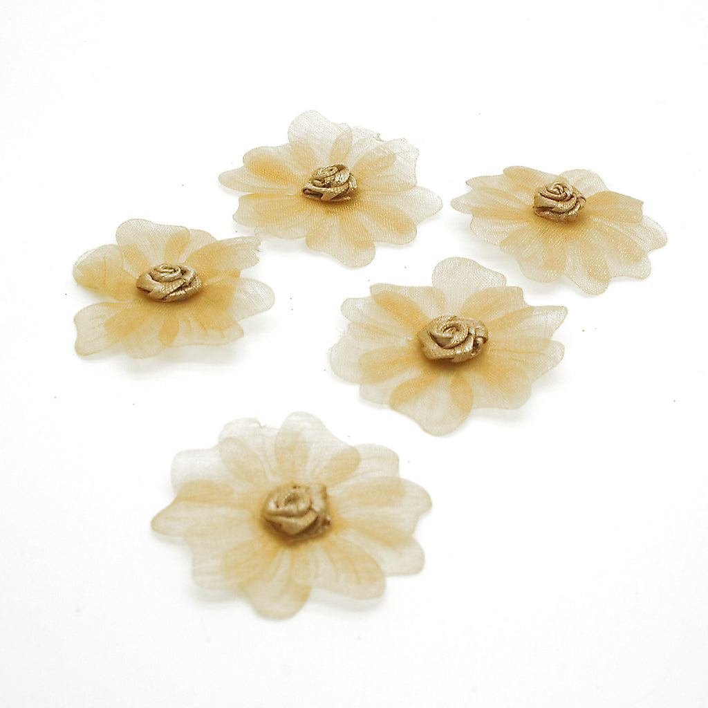 20 LIGHT GOLD FLOWER MOTIFS - SARAHI.NYC