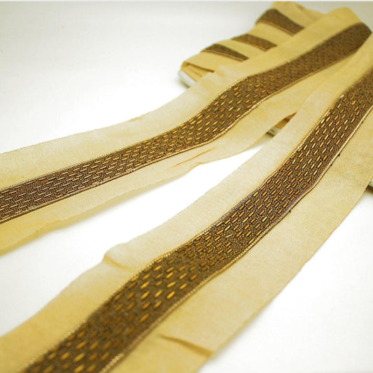 BRONZE GOLD BUGLE BEADED TRIM - sarahi.NYC