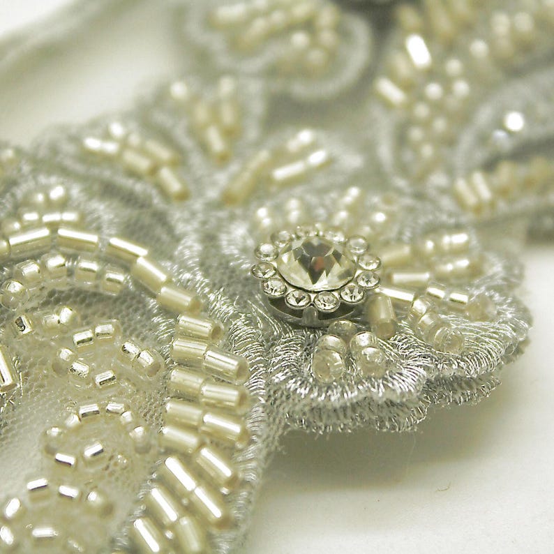 SILVER CRYSTAL NET TRIM - sarahi.NYC