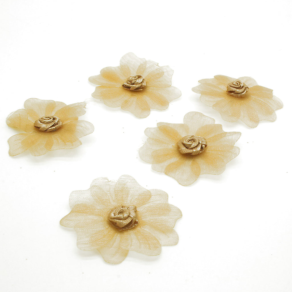 20 LIGHT GOLD FLOWER MOTIFS - SARAHI.NYC