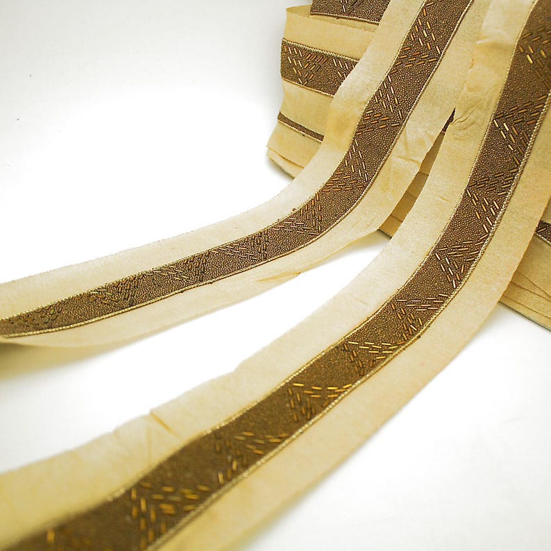 BRONZE GOLD BUGLE BEADED TRIM - sarahi.NYC