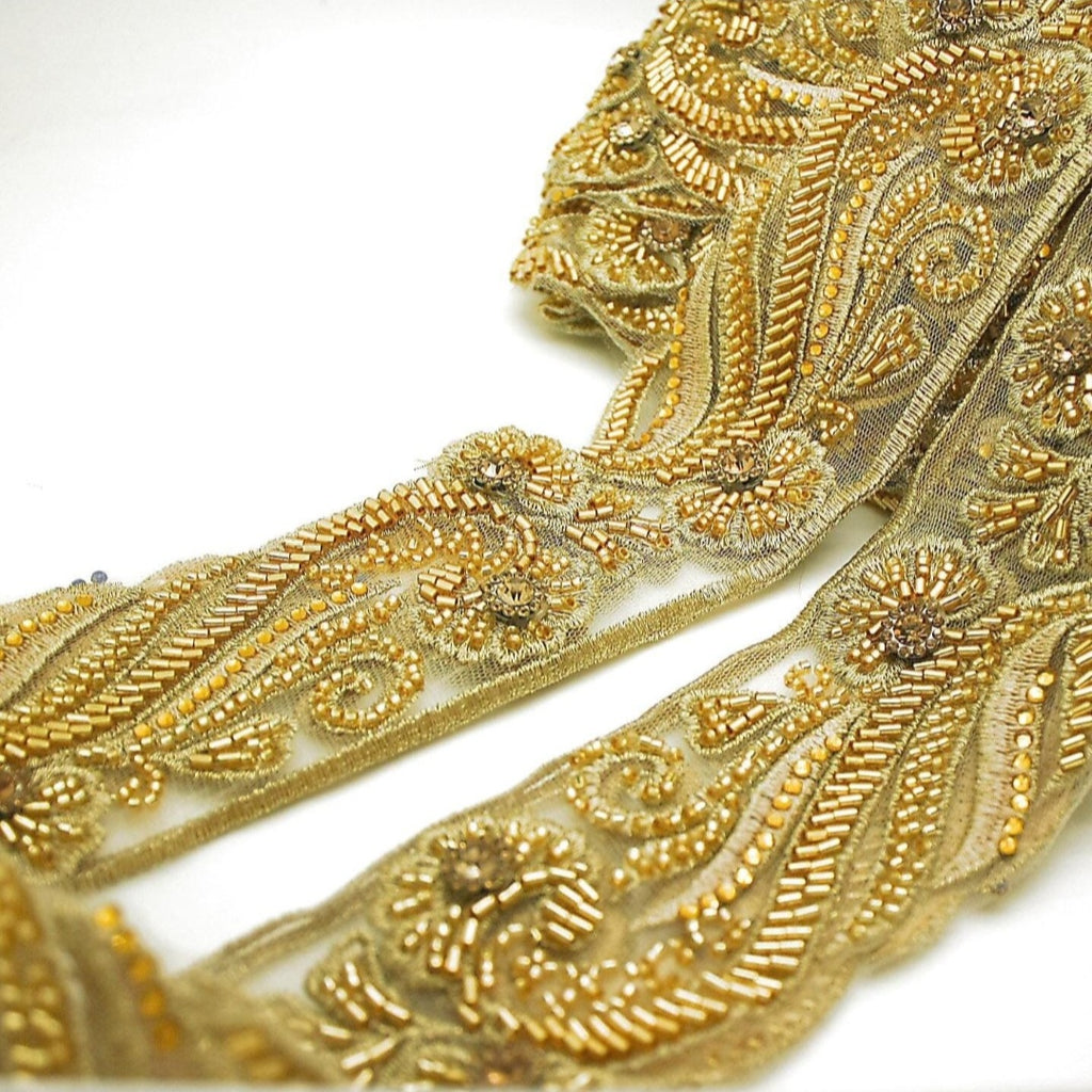 GOLD CRYSTAL NET TRIM - sarahi.NYC