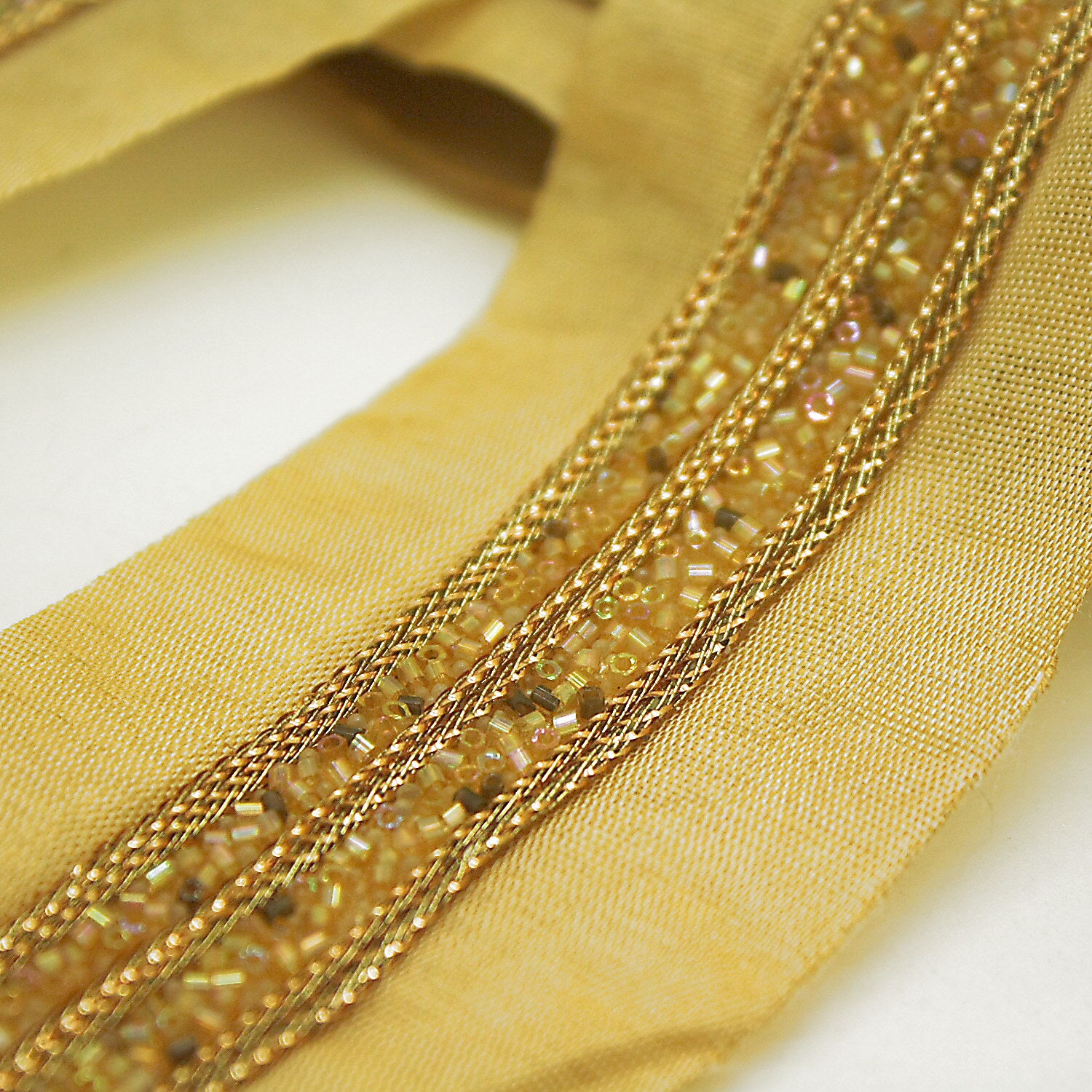 GOLD CREAM BEADED TRIM - sarahi.NYC