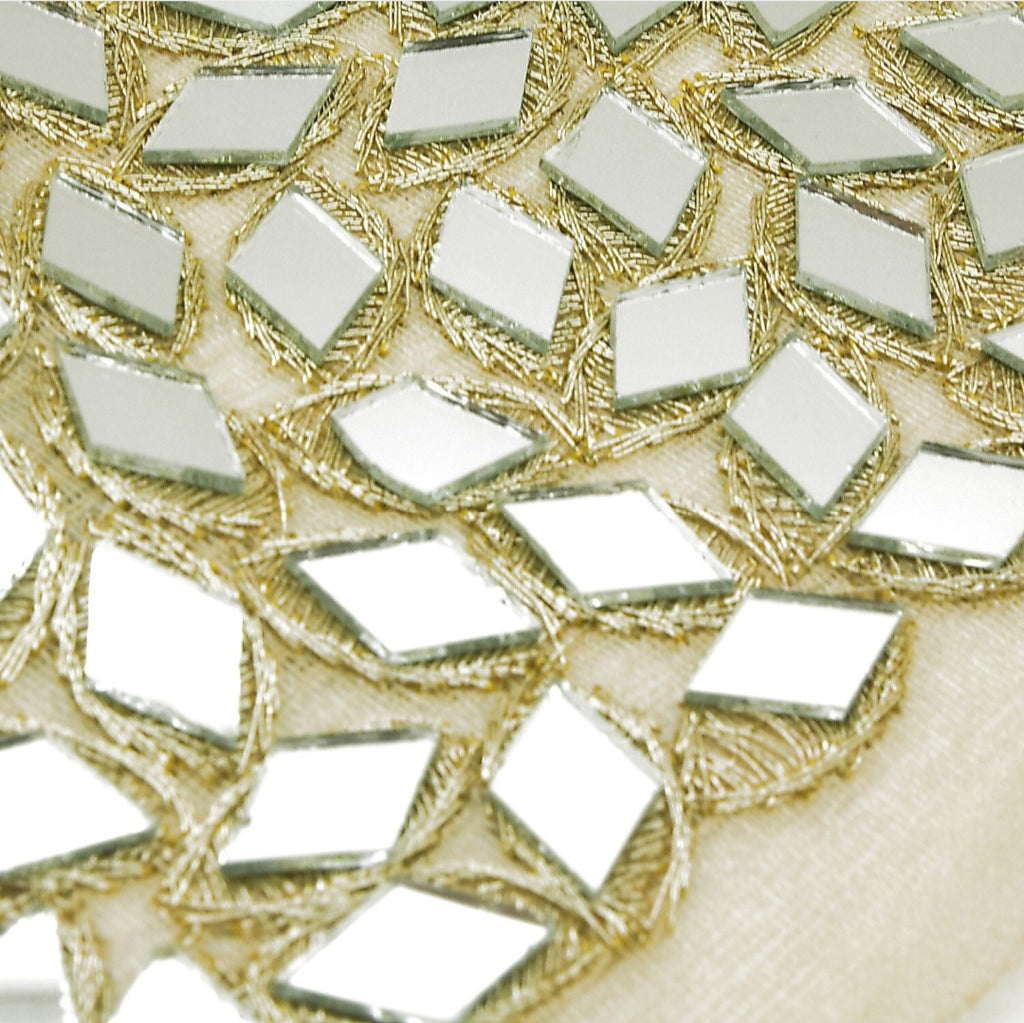 GOLD MIRROR WIDE FABRIC TRIM - sarahi.NYC