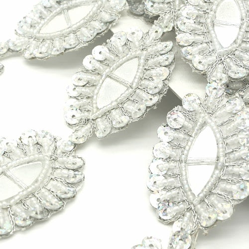 SILVER MIRROR SEQUIN TRIM - sarahi.NYC