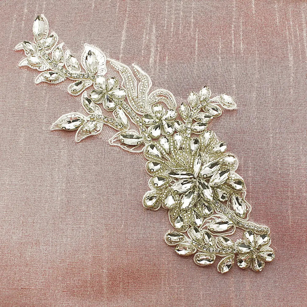 Silver Net Stone Applique - Sarahi.nyc Appliques & Motifs