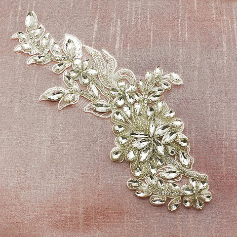 Silver Net Stone Applique - Sarahi.nyc Appliques & Motifs