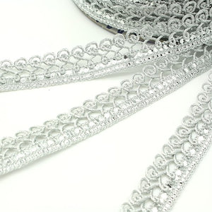 SILVER LACE SWIRL  TRIM - sarahi.NYC