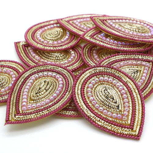 PINK GOLD TEAR DROP MOTIF - sarahi.NYC