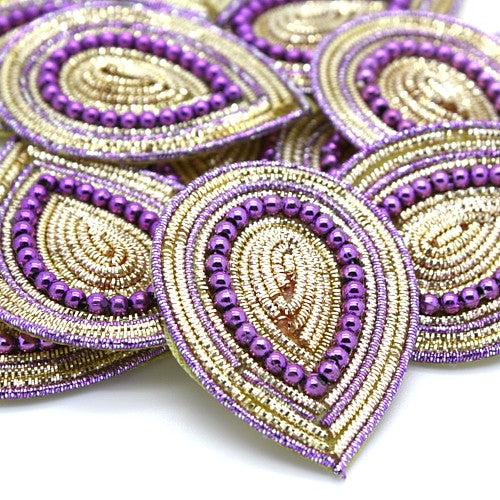 LILAC GOLD TEAR DROP MOTIF - sarahi.NYC