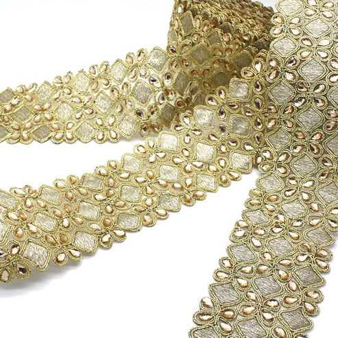 GOLD RHINESTONE FABRIC TRIM - sarahi.NYC – Sarahi.NYC