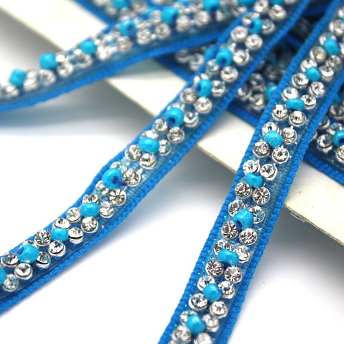 TURQUOISE FAUX CRYSTAL  TRIM - sarahi.NYC