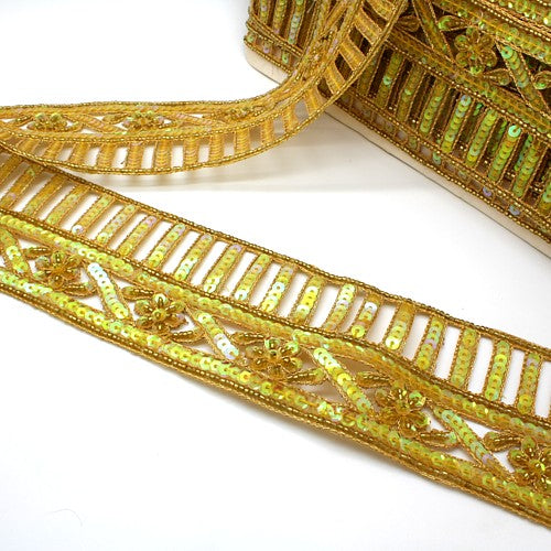 YELLOW SEQUIN TRIM - sarahi.NYC