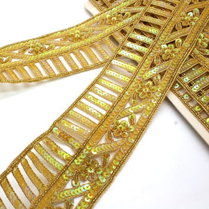 YELLOW SEQUIN TRIM - sarahi.NYC