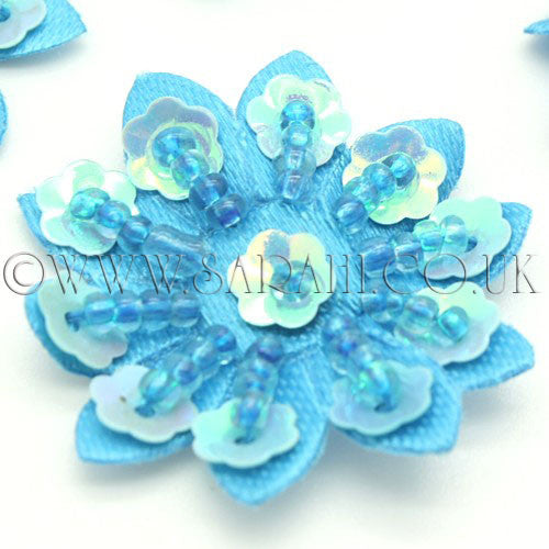 5 X TURQUOISE FLOWER MOTIFS - SARAHI.NYC - Sarahi.NYC