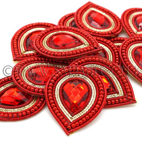 RED TEAR DROP MOTIF - sarahi.NYC - Sarahi.NYC