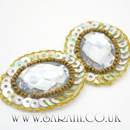 SILVER CLEAR OVAL  MOTIF - sarahi.NYC - Sarahi.NYC