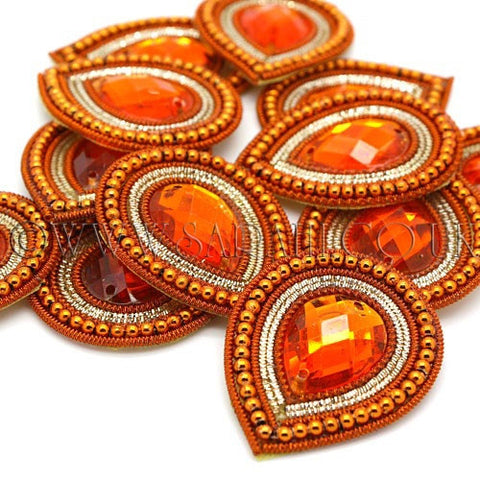 ORANGE TEAR DROP MOTIF - sarahi.NYC - Sarahi.NYC