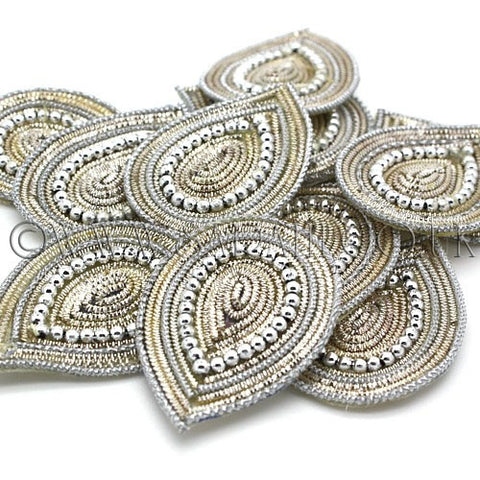 SILVER  GOLD TEAR DROP MOTIF - sarahi.NYC - Sarahi.NYC