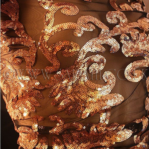 BRONZE SEQUIN NET FABRIC - sarahi.NYC - Sarahi.NYC