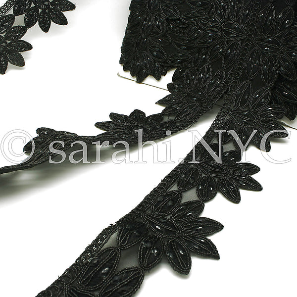BLACK RHINESTONE EDGING TRIM - sarahi.NYC - Sarahi.NYC