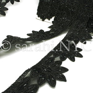 BLACK RHINESTONE EDGING TRIM - sarahi.NYC - Sarahi.NYC