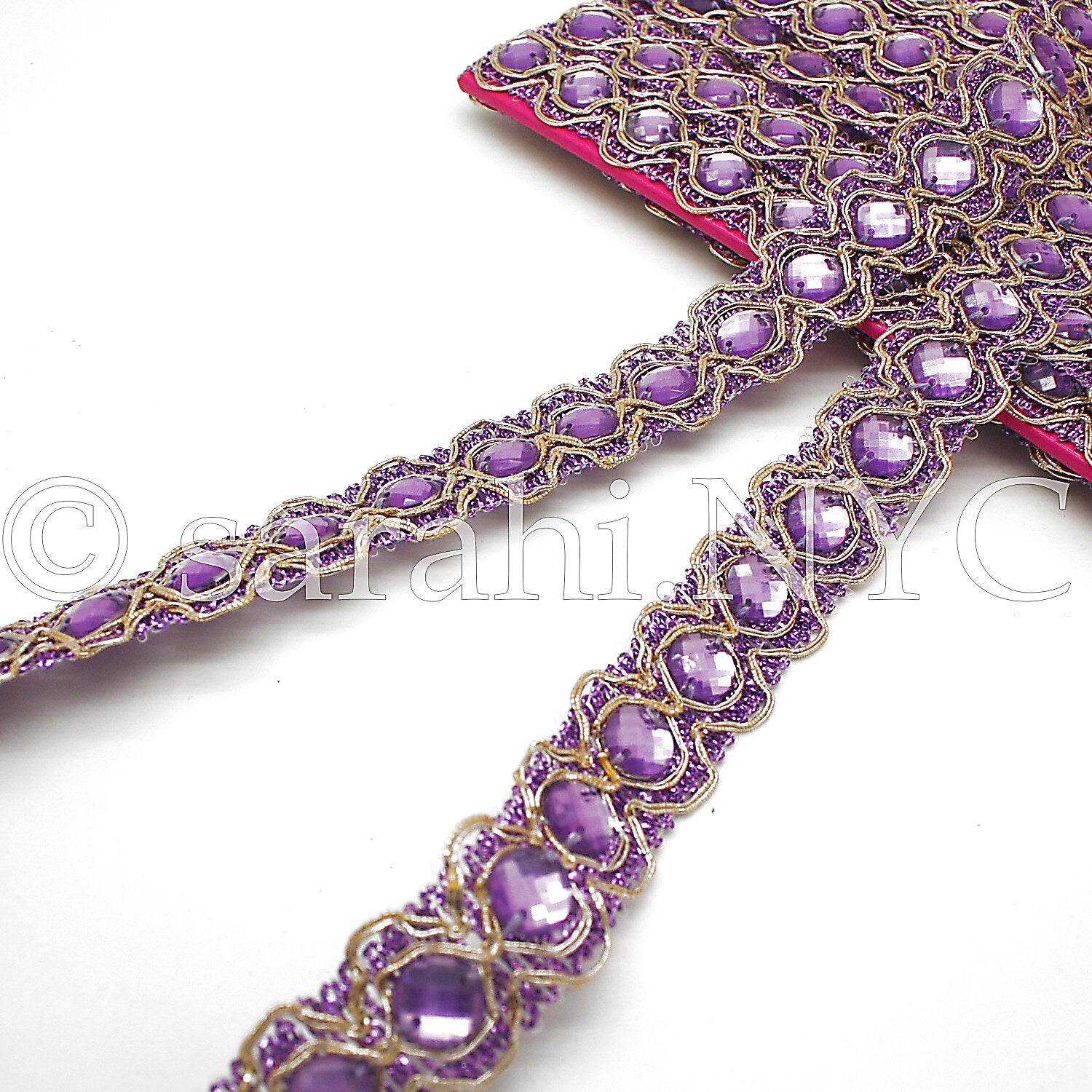 LILAC CIRCLE RHINESTONE TRIM - sarahi.NYC - Sarahi.NYC