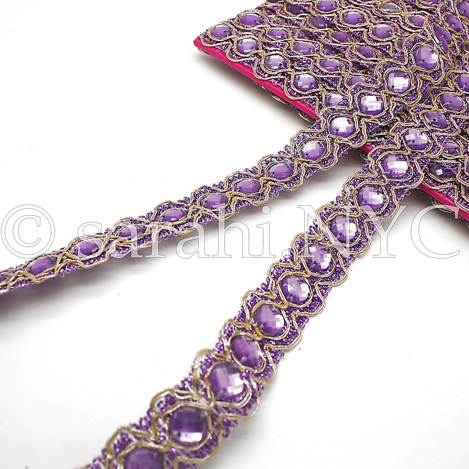 LILAC CIRCLE RHINESTONE TRIM - sarahi.NYC - Sarahi.NYC