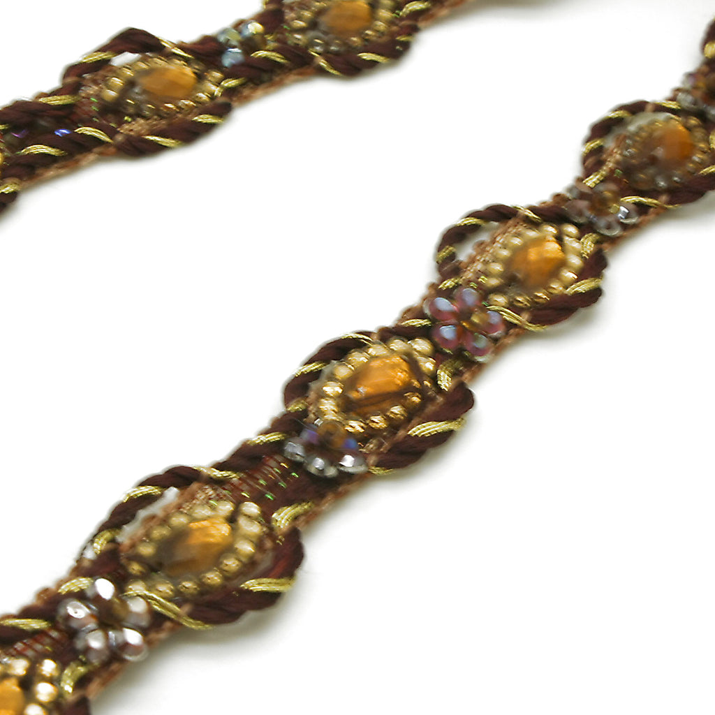 BROWN GOLD GEM TRIM - sarahi.NYC