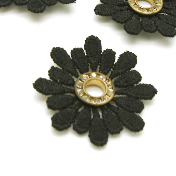 10 X BLACK FLOWER MOTIFS - SARAHI.NYC