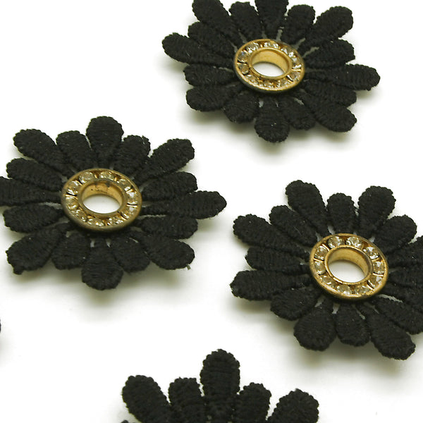 10 X BLACK FLOWER MOTIFS - SARAHI.NYC