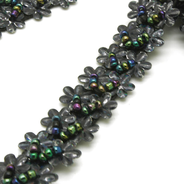 BLACK SEQUIN FLOWER TRIM - sarahi.NYC