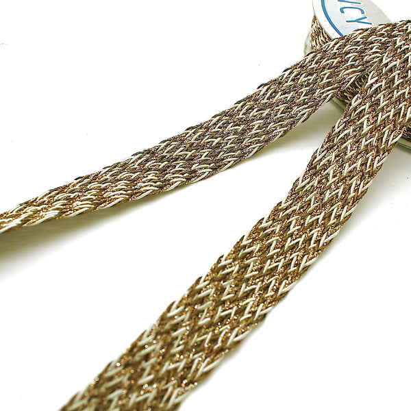 GOLD BROWN WOVEN TRIM - sarahi.NYC